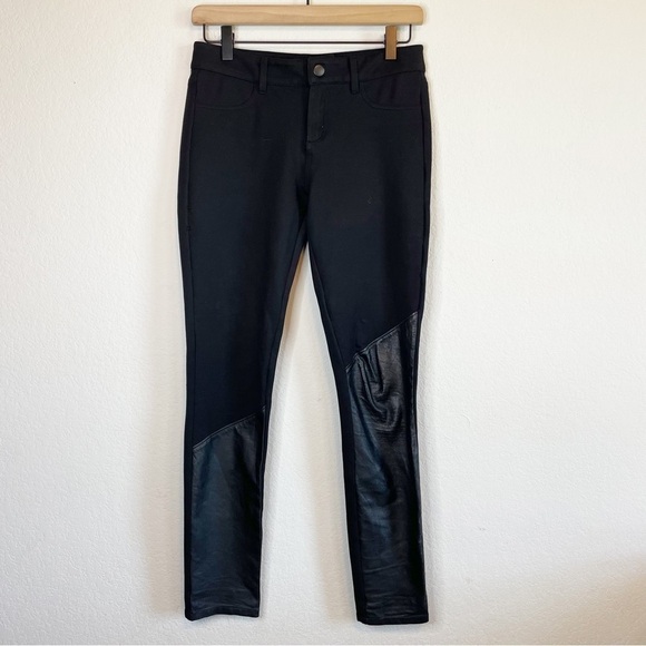 Funktional Black Atomic Leather Panel Skinny Pants Size 2 - Picture 2 of 8